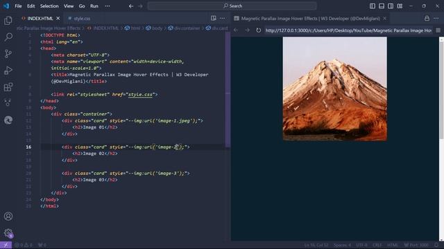 Magnetic Parallax Image Hover Effects using Vanilla Javascript смотреть онлайн