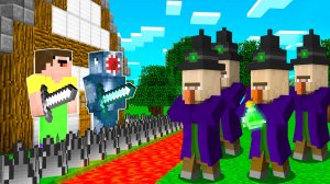 НУБ И СПРУТ ПОСТРОИЛИ ЗАЩИЩЁННЫЙ ДОМ ПРОТИВ ВЕДЬМ В МАЙНКРАФТ! НУБИК И ТРОЛЛИНГ ЛОВУШКА MINECRAFT