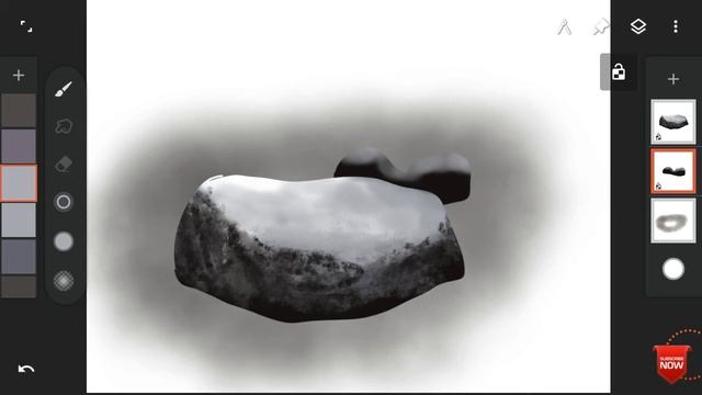 How to paint rocks | infinite painter | DigitalArt смотреть онлайн