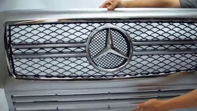 CrazyTheGod W463 1990-2013 GRILLE/GRILL 2FIN CHROME/SILVER#775 for Mercedes-Benz G320/G500/G55 AMG смотреть онлайн