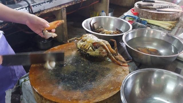 Mukbang Giant sea crab , delicious menu from seafood local seasoning Thai food смотреть онлайн