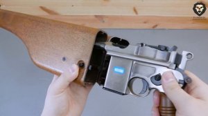 Страйкбольный пистолет WE WE-712-SV (6 мм, Mauser 712) видео обзор 4k
