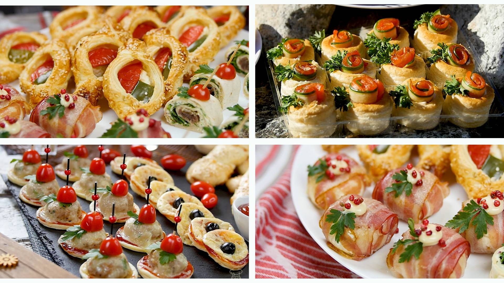 Оригинальные закуски на НОВЫЙ ГОД 2025 из слоеного теста. Быстрые и вкусные закуски смотреть онлайн