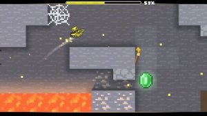 Прошёл прикольный уровень Minecraft в «Geometry Dash»