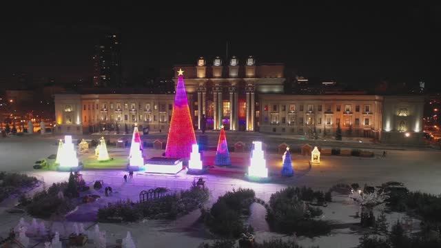 По Новогодним улицам Самары. Авто прогулка. смотреть онлайн