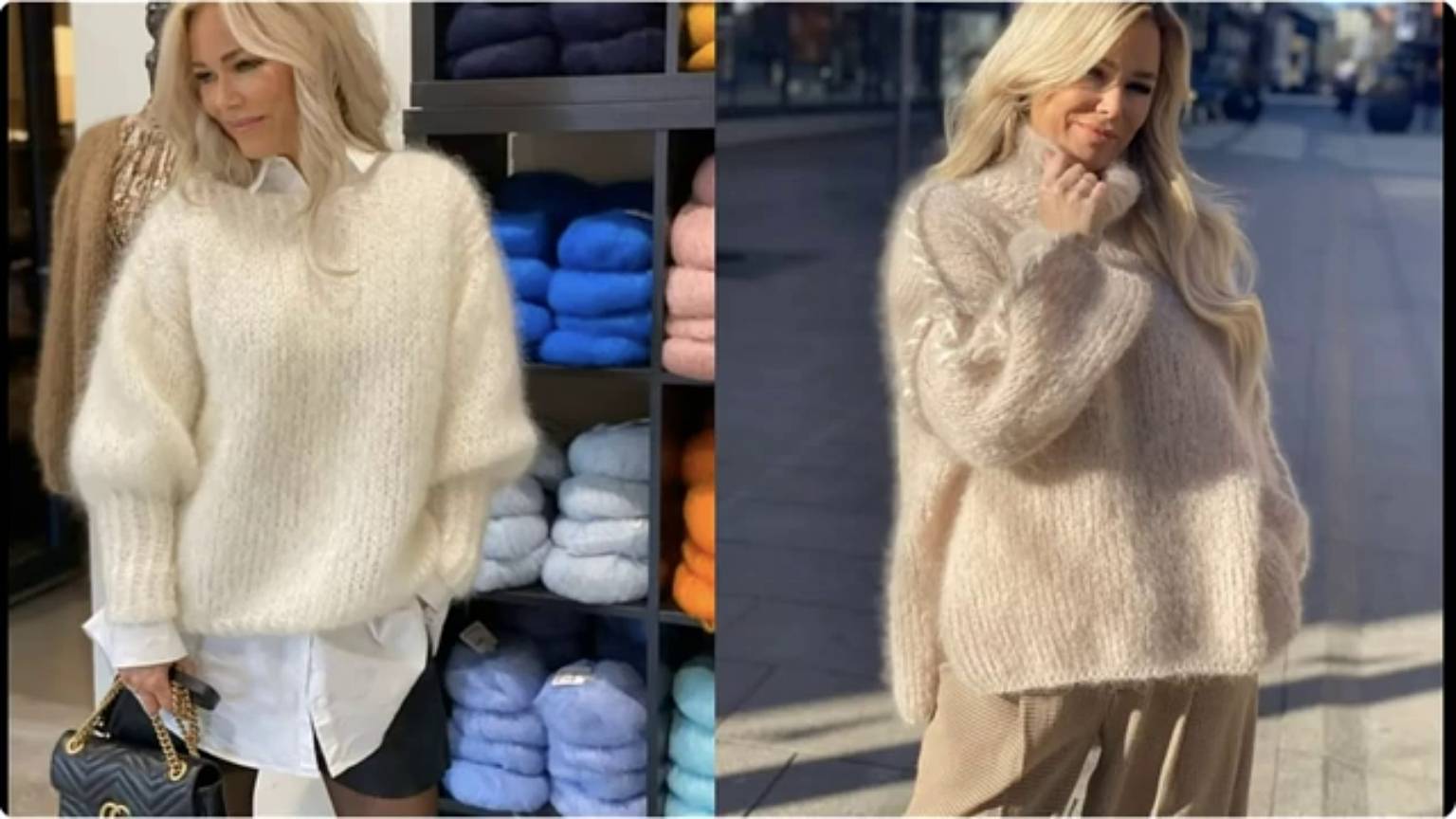 Трендовый свитер оверсайз: самые модные вязаные свитера и джемперы смотреть онлайн