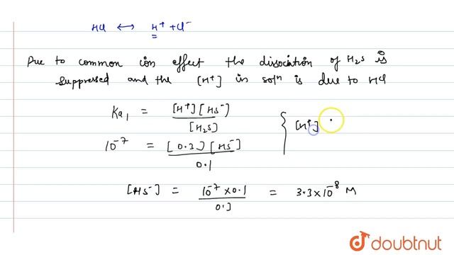 A solution contains `0.1M H_(2)S` and `0.3M HCI`. Calculate the conc.of `S^(2-)` and `HS^(-) смотреть онлайн