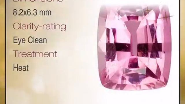 Brilliant, Bright Clean Pastel like Pink Sapphire Genuine Gemstone, Cushion Cut, 1.91 carats - afri смотреть онлайн