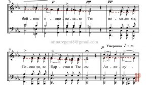 ВЕЧЕРИ ТВОЕЯ, А.Ф. Львов - Альтовая партия