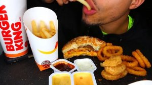 ASMR BURGER KING MUKBANG 먹방 | CHICKEN NUGGETS FRIES ONION RINGS WHOPPER CHALLENGE *BIG BITES
