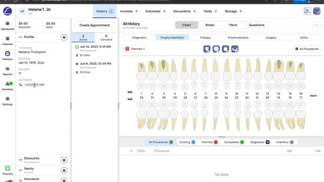 Patient profile overview. Patient Medical Record. Free dental software Dentaltap. A new version Jam смотреть онлайн