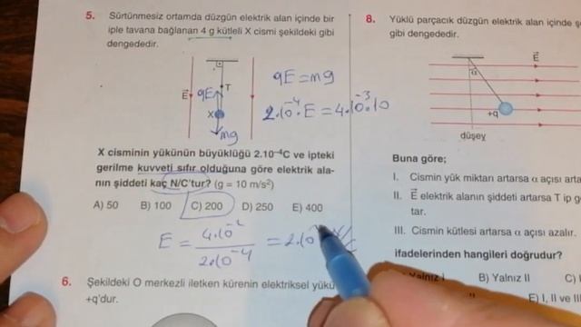 ELEKTRİKSEL ALAN-2(HIZ VE RENK AYT FİZİK SORU BANKASI) TURUNCU HIZ TESTİ - 2