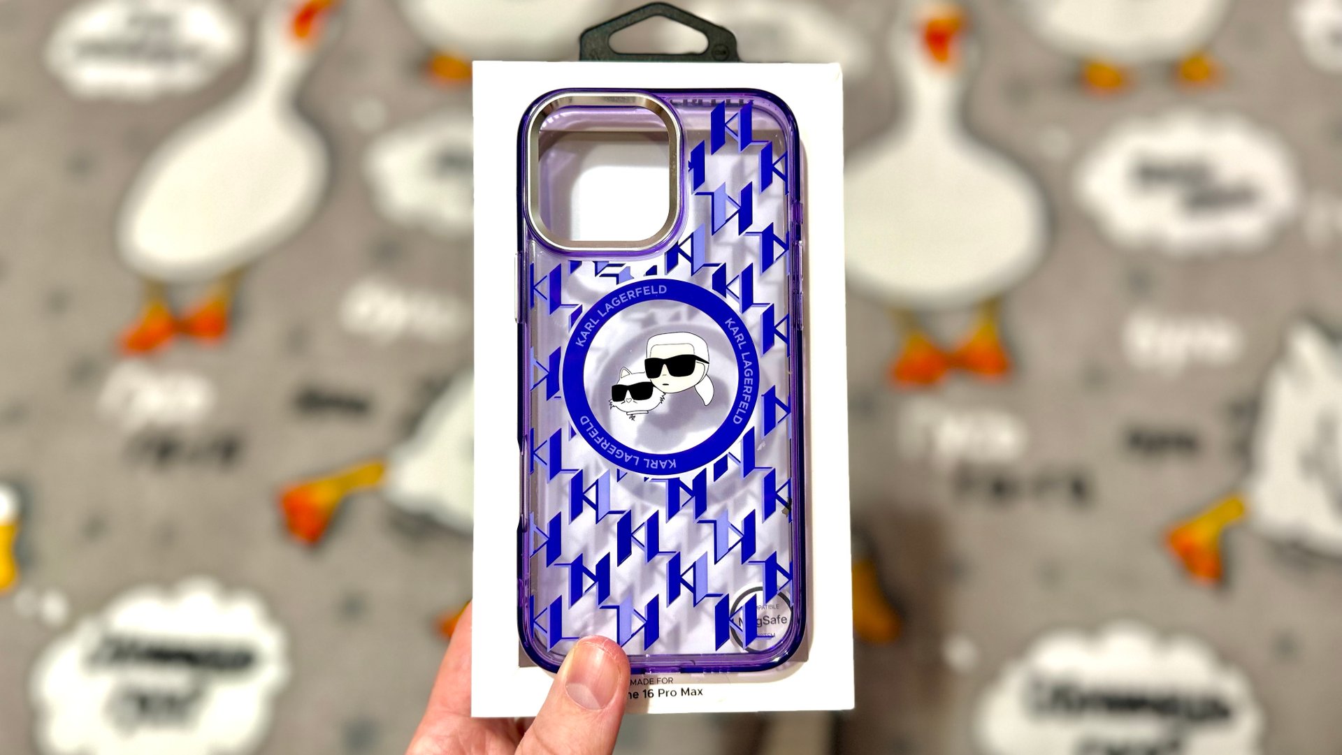 ЧЕХОЛ ДЛЯ IPHONE 16 PRO MAX КЛИП-КЕЙС KARL LAGERFELD NFT & CHOUPETTE CASEMAGSAFE