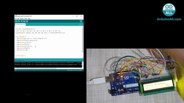 #35 สอน Arduino Tutorial : Arduino แสดงข้อความออกจอ Arduino LCD смотреть онлайн