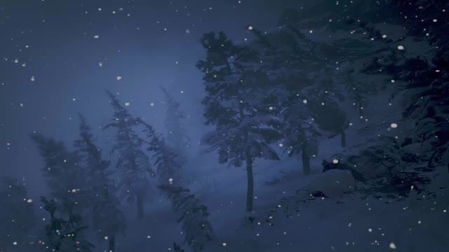 Как легко заснуть во время зимней метели под расслабляющие звуки леса смотреть онлайн