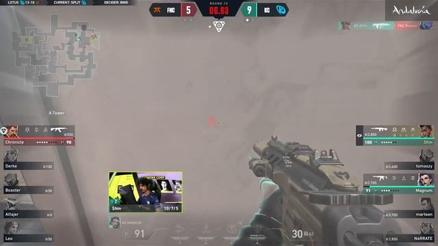 FNC Chronicle 1v2 clutch against Karmine Corp | VCT EMEA Kickoff 2024 смотреть онлайн