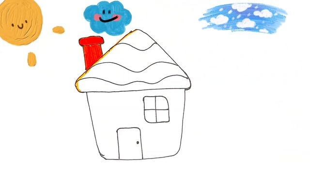 How to draw a house for kids? Как нарисовать дом детям? смотреть онлайн