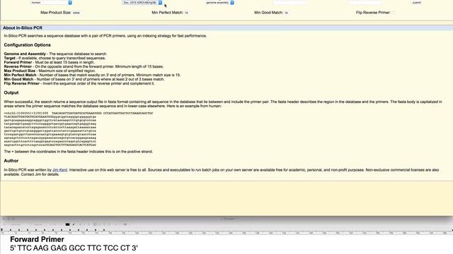 In Silico PCR with the UCSC Genome Browser смотреть онлайн