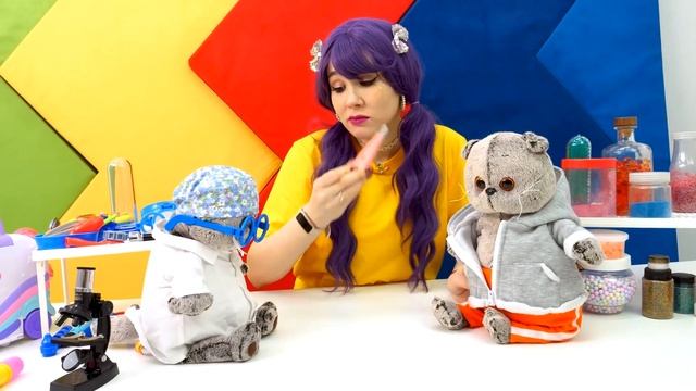 Кот Басик и аллергия 😥🤧 Видео для детей про игрушки и игры в доктора смотреть онлайн