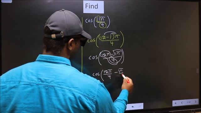 Find trigonometry angle cos(11π/4) = ? смотреть онлайн