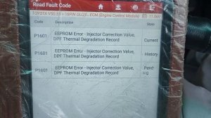 p1601 eeprom error || toyota hilux || code clear in 2 minutes