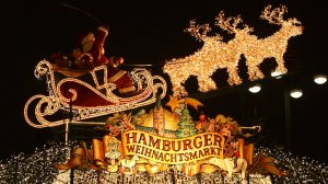 Гамбург, Германия - рождественские ярмарки и пешеходная экскурсия по центру города в формате 4K