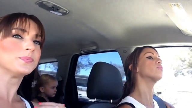 Two Hot Brunettes: Girl Dance Party In The Car
