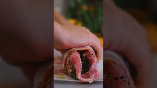 Мясной рулет с каштанами смотреть онлайн