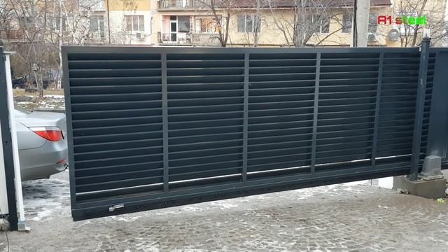 Remote Control Gate - Motorized Compound Sliding Gate…#A1steel #design #interiordesign смотреть онлайн
