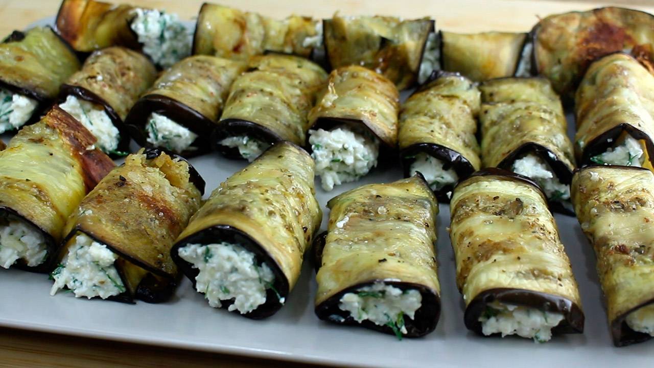 Рулетики из Баклажанов 🍆 Готовится Просто, Очень Вкусная Закуска! смотреть онлайн