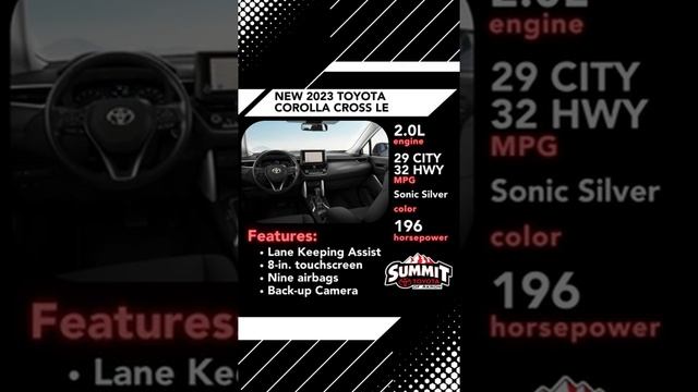 New 2023 Toyota Corolla Cross LE 2.0L CVT AWD LE - AWD смотреть онлайн