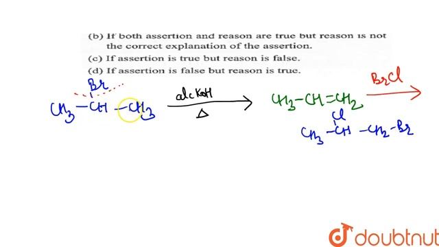Assertion `:` `CH_(3)-CHBrCH_(3) overset(alc. KOH) underset (Delta)rarr` смотреть онлайн