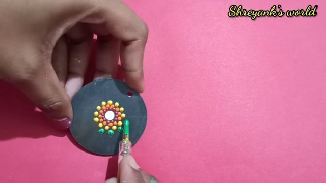 Dot Mandala pendant #1 || Mini Mandala painting || Shreyank's world || смотреть онлайн