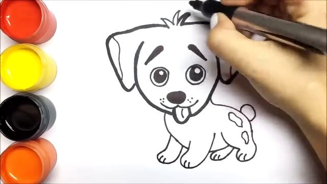 Bolajon Kuchukcha Rasmini Chizish | Сурет салып уйрену | Сурет салу Күшік