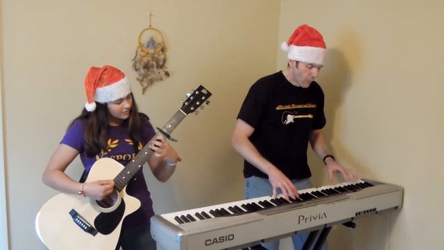 Run Run Rudolph guitar and piano cover - Chuck Berry смотреть онлайн
