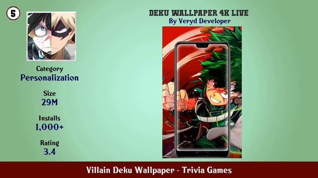 Top 10 Villain Deku Wallpaper Android Games смотреть онлайн