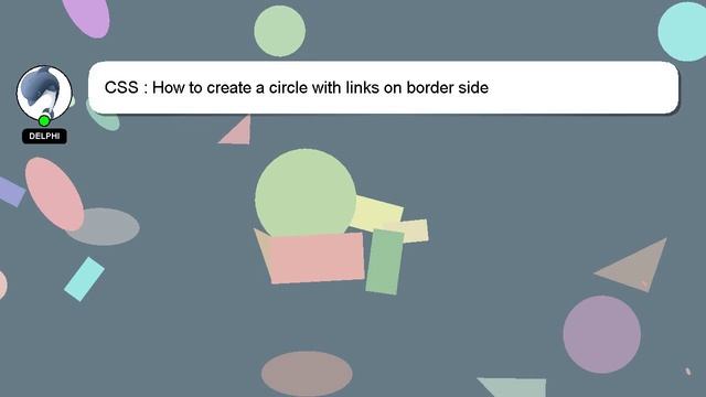 CSS : How to create a circle with links on border side смотреть онлайн
