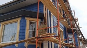 Утепляем и обшиваем снаружи дом из бруса. #утепление #отделка #дом_из_бруса