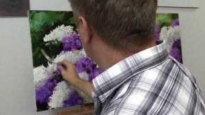 Как написать сирень за 3 часа. Живопись маслом.  Painting lilac in 3 hours. Oil painting