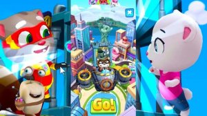 Супер герои Том и Анджела в новой игре Talking Tom Hero Dash