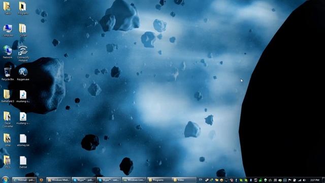 My win 7 with animated background. смотреть онлайн