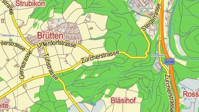 Winterthur Switzerland editable layered PDF Vector Map смотреть онлайн