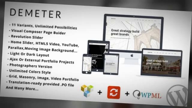 Demeter - One Page Parallax WordPress Theme смотреть онлайн