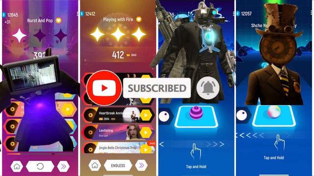 Titan TV Man Vs Camerawoman Vs Cameraman Titan Vs ClockMan Faction Tiles Hop EDM Rush