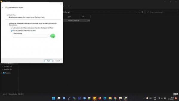 Install Certificate ISRG Root X1