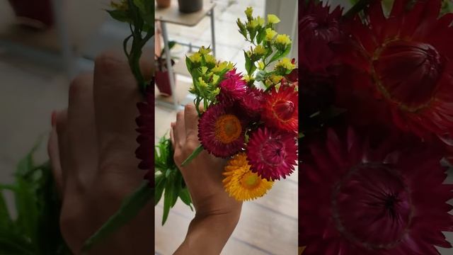 Сухоцветы, составление зимних букетов. Начало.