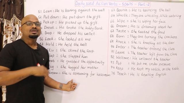 Actions Verbs in English to Telugu | Simple way to to learn Action verbs in English to Telugu смотреть онлайн