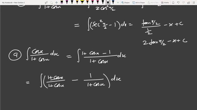 Integration of cosx/1+cosx dx | Ex 7.3 Q9 Maths | int (cosx)/(1+cosx) dx | Integration by bablu Sir смотреть онлайн