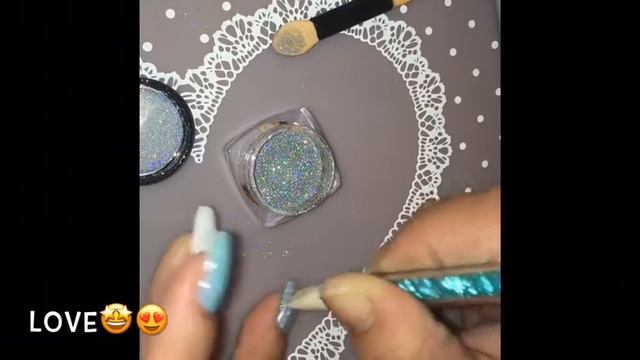Gel Polish Design |Natural Nail Mani | Sharpie & Holo Pigment 🤩😍👀💙 x смотреть онлайн