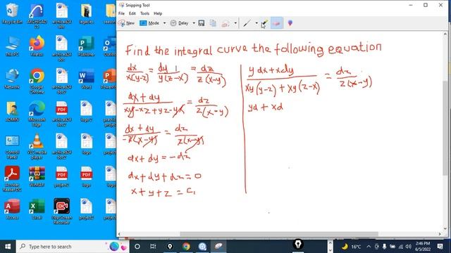 INTUITION METHOD: find the integral curve of the following equation: PDE смотреть онлайн